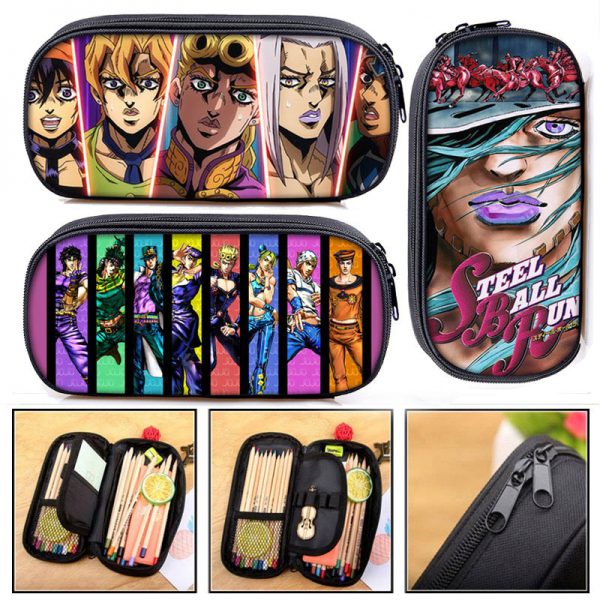 Anime Jojo Bizarre Adventure Killer Queen Cosmetic Cases Pencil Holder Boys Girls Stationary Bag School Supplies ✅ JJBA Shop