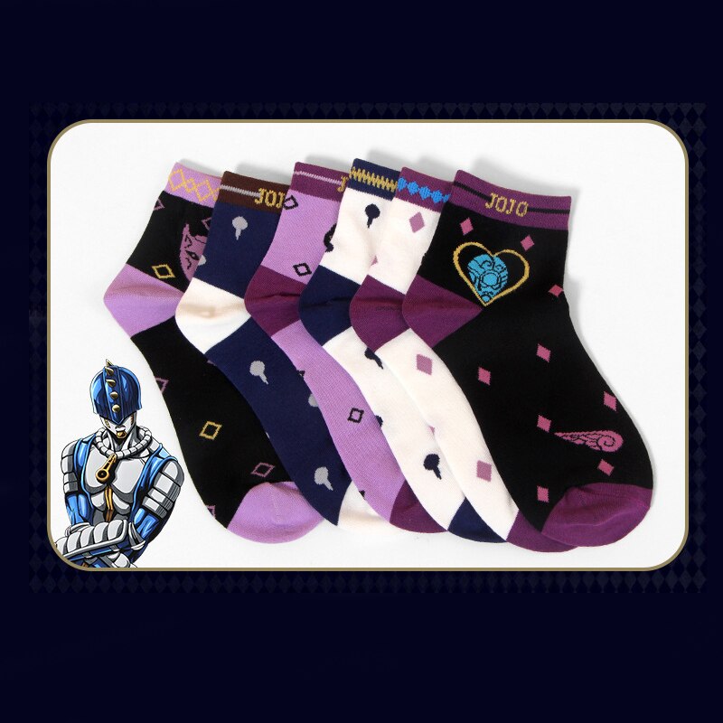 Anime Jojo Bizarre Adventure Sock Cosplay Prop Accessories Printed Cartoon Ankle Socks 2 ✅ JJBA Shop