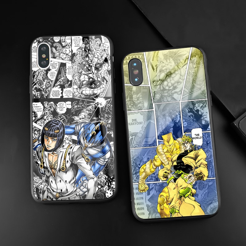 JoJo s Bizarre Adventure JoJo Anime tempered Glass Phone Case Shell cover For iPhone SE 6 2 ✅ JJBA Shop