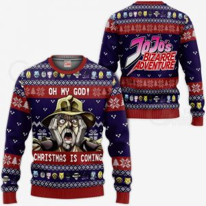 JJBA Sweater - Joseph Joestar Ugly Christmas Sweater Oh My God